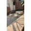 Tables de patio compactes, verre d'osier en aluminium de style moderne pour le jardin