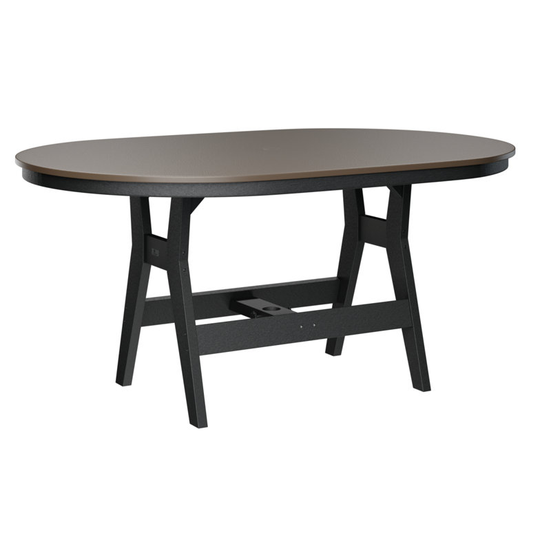 Table de bar berlinoise Berlin, Bronze martelé, Noir, H 38,87 po x l 64 po x P 44 po