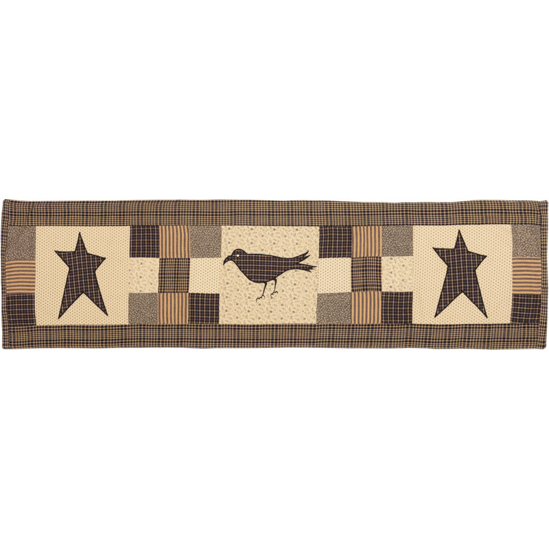 Kettle Grove Crow and Star Runner 100% Cotton Table Runner, 13" W x 48" L
