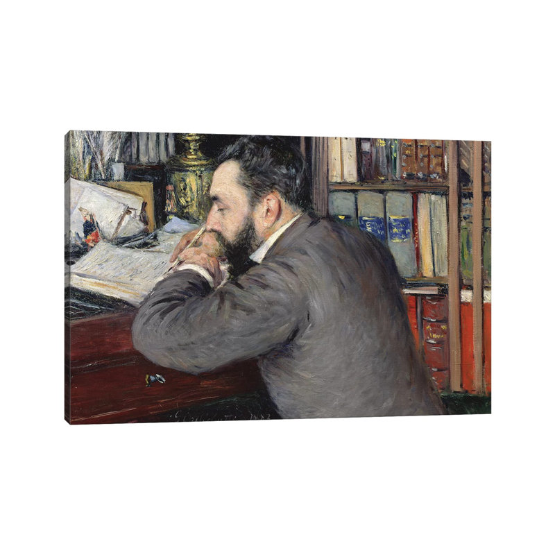 Portrait Of Henri Cordier (Teacher At The School Of Oriental Languages) by Gustave Caillebotte - Wrapped Canvas Painting