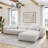 Canapé modulaire de 144 po avec repose-pieds Cloud-502803457