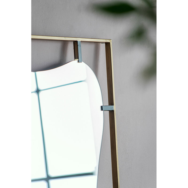Poppy Mirror with Gold Metal Frame