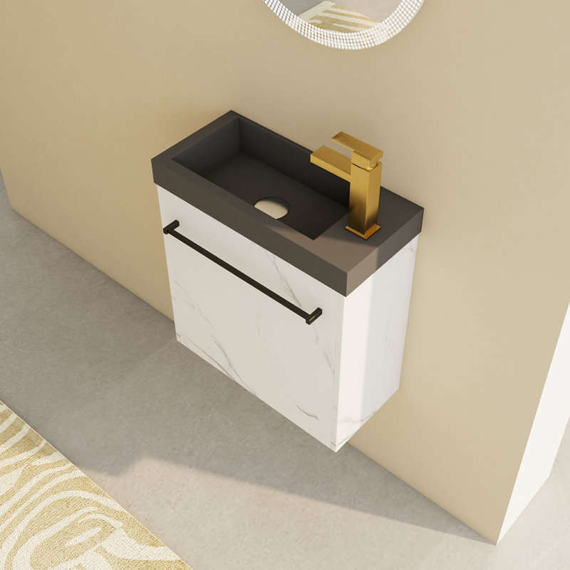 Ensemble de meuble-lavabo simple mural 19,68 "Jivin