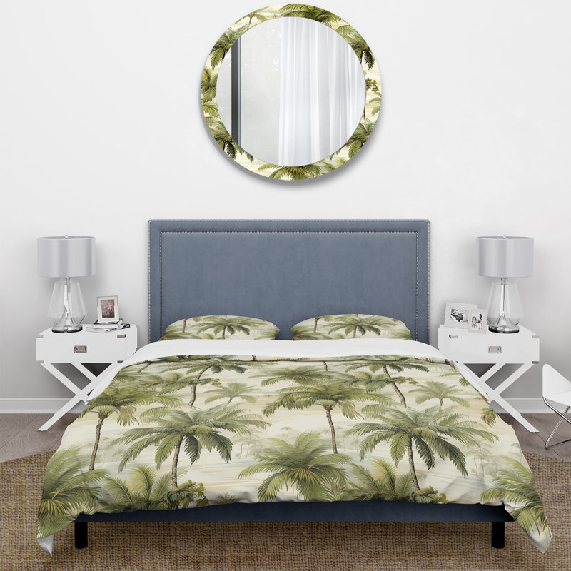 Ensemble de housse de couette Tropical, Housse de couette simple + 1 taie décorative stan