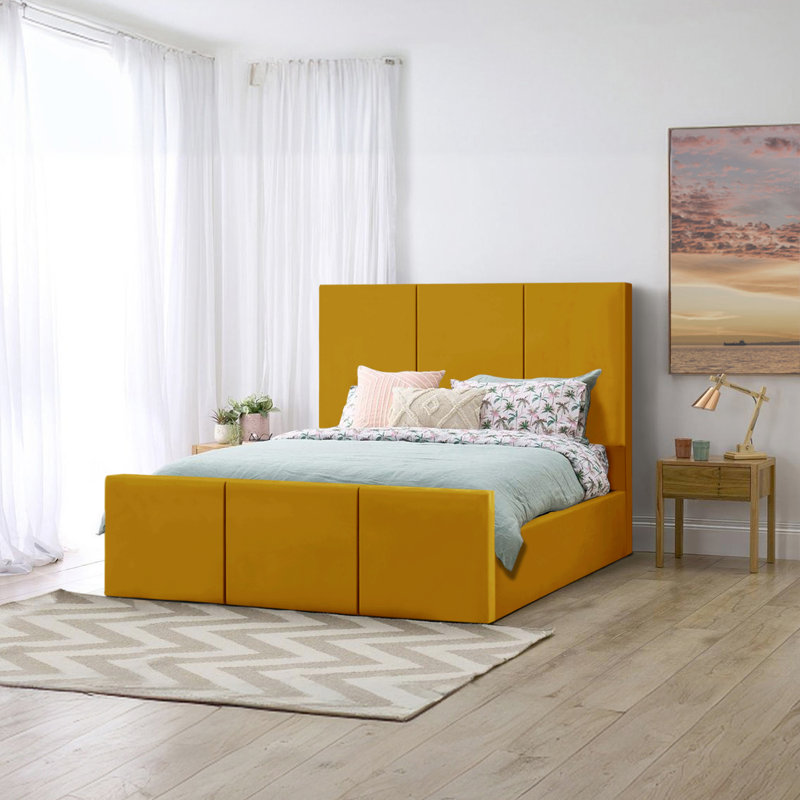 Bertin Upholstered Ottoman Storage Bed, Turmeric, Super King (6')