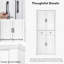 Armoire de rangement pour garde-manger de 71,3 po de hauteur avec 3 organisateurs coulissants-1407264100