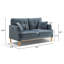 Bleu foncé pour la chambre à coucher - siège en mousse haute densité, bâbord, 2 coussins, tissu respirant, pieds en bois, siège bleu, hydrofuge, pieds, coussin-146680107