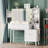  47.2'' Modern Fluted Makeup Vanity Desk With LED Mirror-2039961483