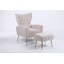 Fauteuil d'appoint avec repose-pieds Wickham Polperro-1856203122