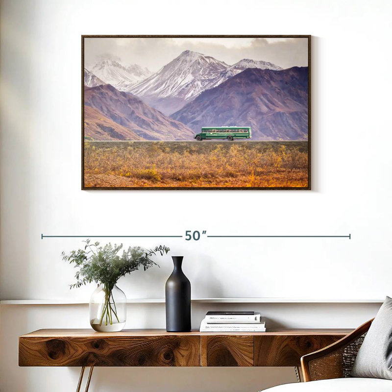 Denali Bus, 37 po x 25 po, Cadre flottant noyer