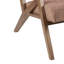 Fauteuil Mid-Century moderne avec base en bois massif, coussins orange, l 30 po x H 32,5 po et l 33,5 po-1168390805