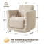 Fauteuil demi-tonneau rembourré et pivotant-763510048