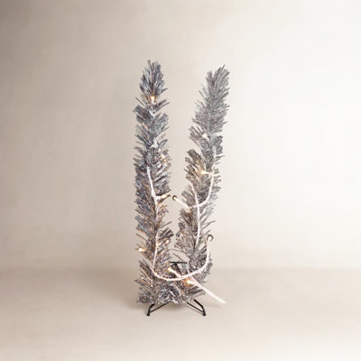 Pre-Lit Tinsel Christmas Tree