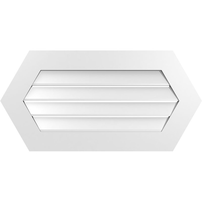 Évent horizontal fonctionnel à pignon en uréthane à surface horizontale Signature, H 18 po x l 36 po x P 1 po