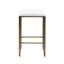 Élégant tabouret de comptoir de 26 po de hauteur - sans dossier avec siège rembourré et base en métal bronze, peu encombrant pour l'assemblage de la cuisine. Cuisine requise. Base, siège rembourré. Nécessaire, outils fournis