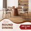 Table de salle à manger ronde en bois massif peu encombrante pour la cuisine, le petit déjeuner et le bureau, style Gullu-1325332687
