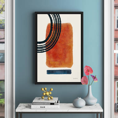 Blue Orange Terracotta Wall Art Canvas Orange And Blue Wall Prints For  Living Room Wall Decor Orange Abstract Pictures Modern Orange And Blue