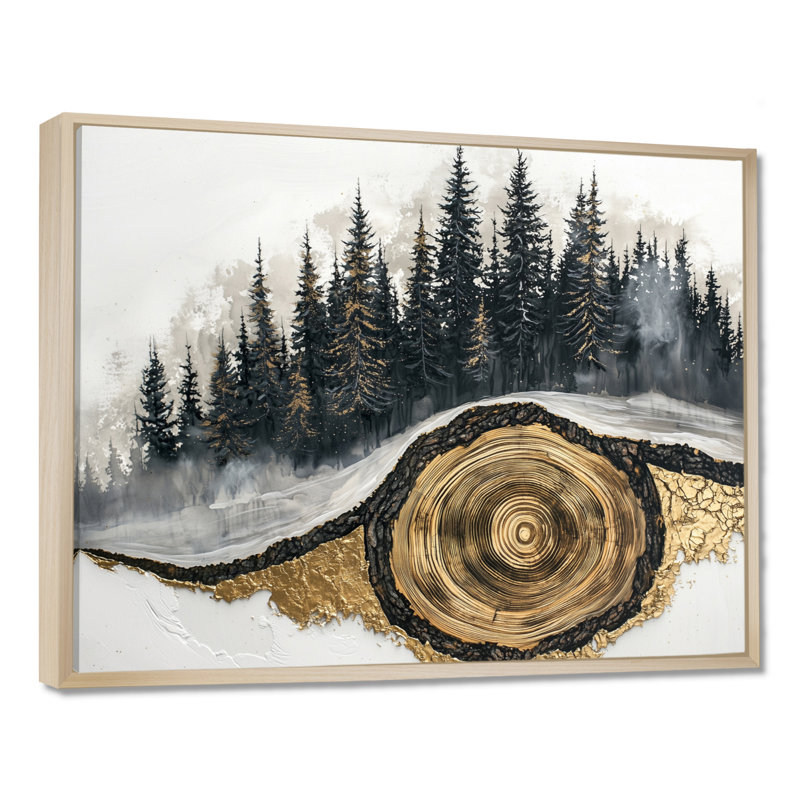 Gerrin - Landscapes Wall Art, H 24 po x l 32 po, Impression encadrée flottante, Doré