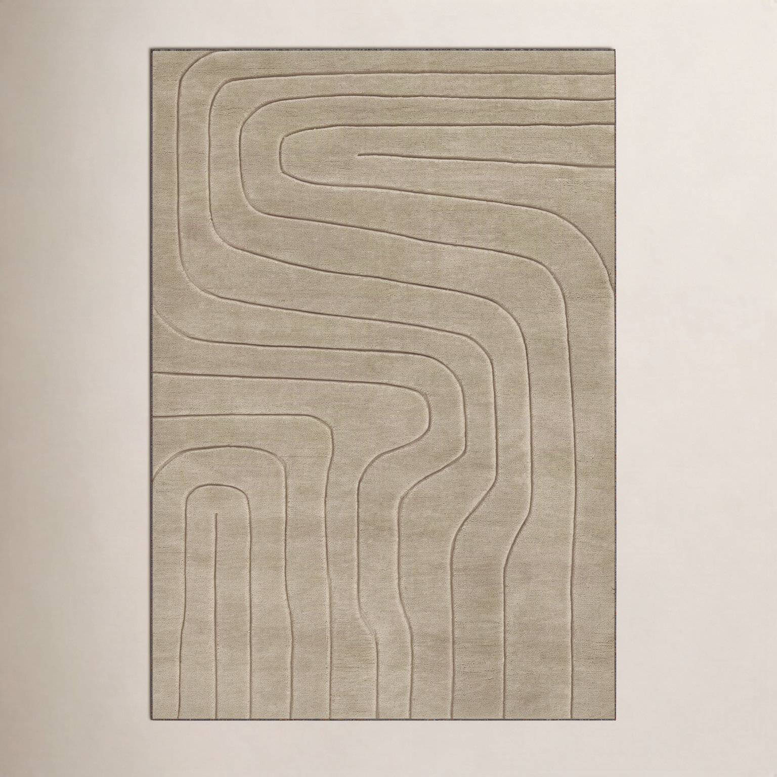 Aelin Hand-Tufted Wavy Wool Rug, Rectangle 5' x 8'