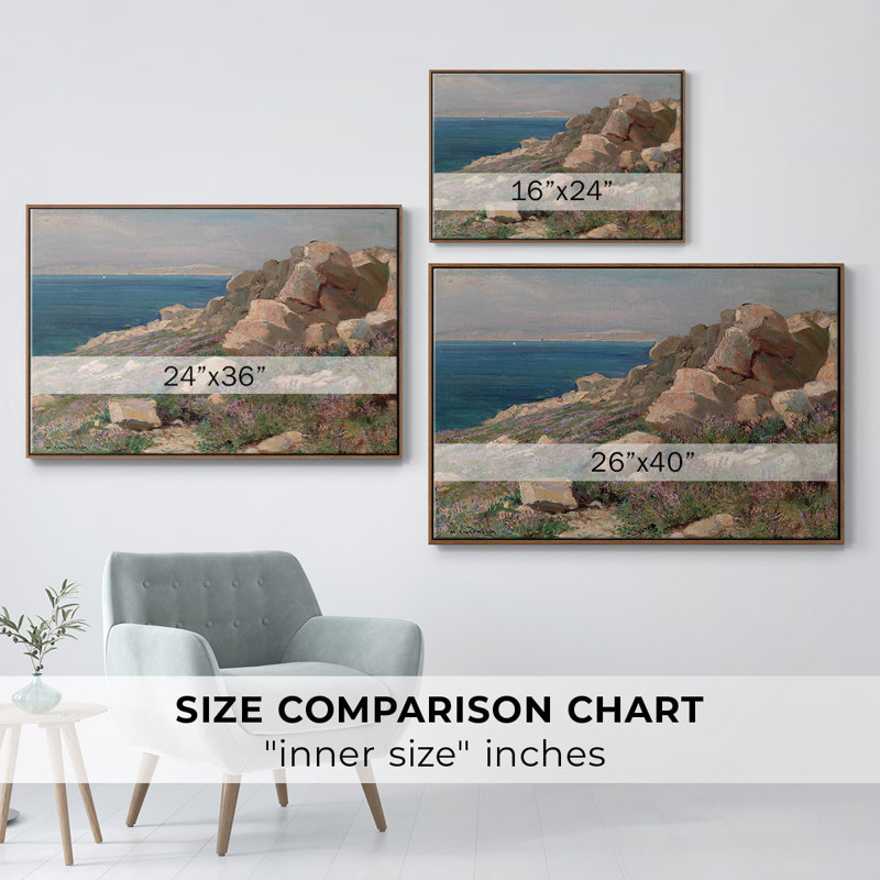 "Vintage Landscape -DLIV" sur toile, Noyer, H 17 po x l 25 po