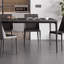 Table de dalle en pierre noire moderne et minimaliste-74618232