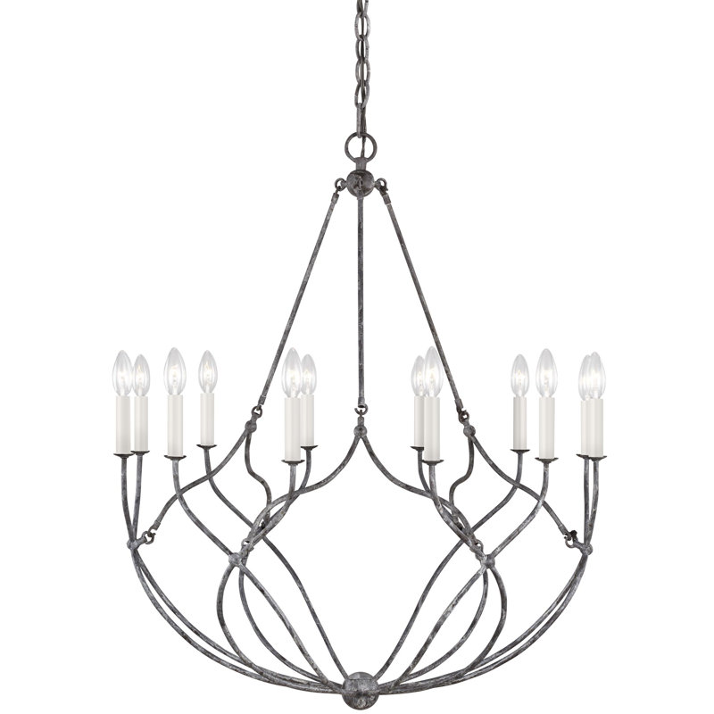 Cirone 12 - Light Dimmable Empire Chandelier, 35" H x 31.375" W x 31.375" D