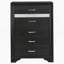 Commode de chambre noire à 6 tiroirs-793154674