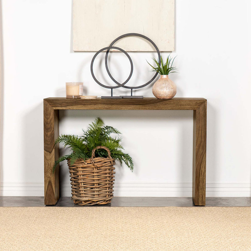 Rectangular Solid Wood Entryway Console Table