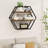 3 Piece Hexagon Metal Floating Shelf