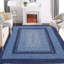 Tapis géométrique rectangulaire délavé intérieur / extérieur délavé 8 x 10 (pi) bleu marine-1646761421-1646761422
