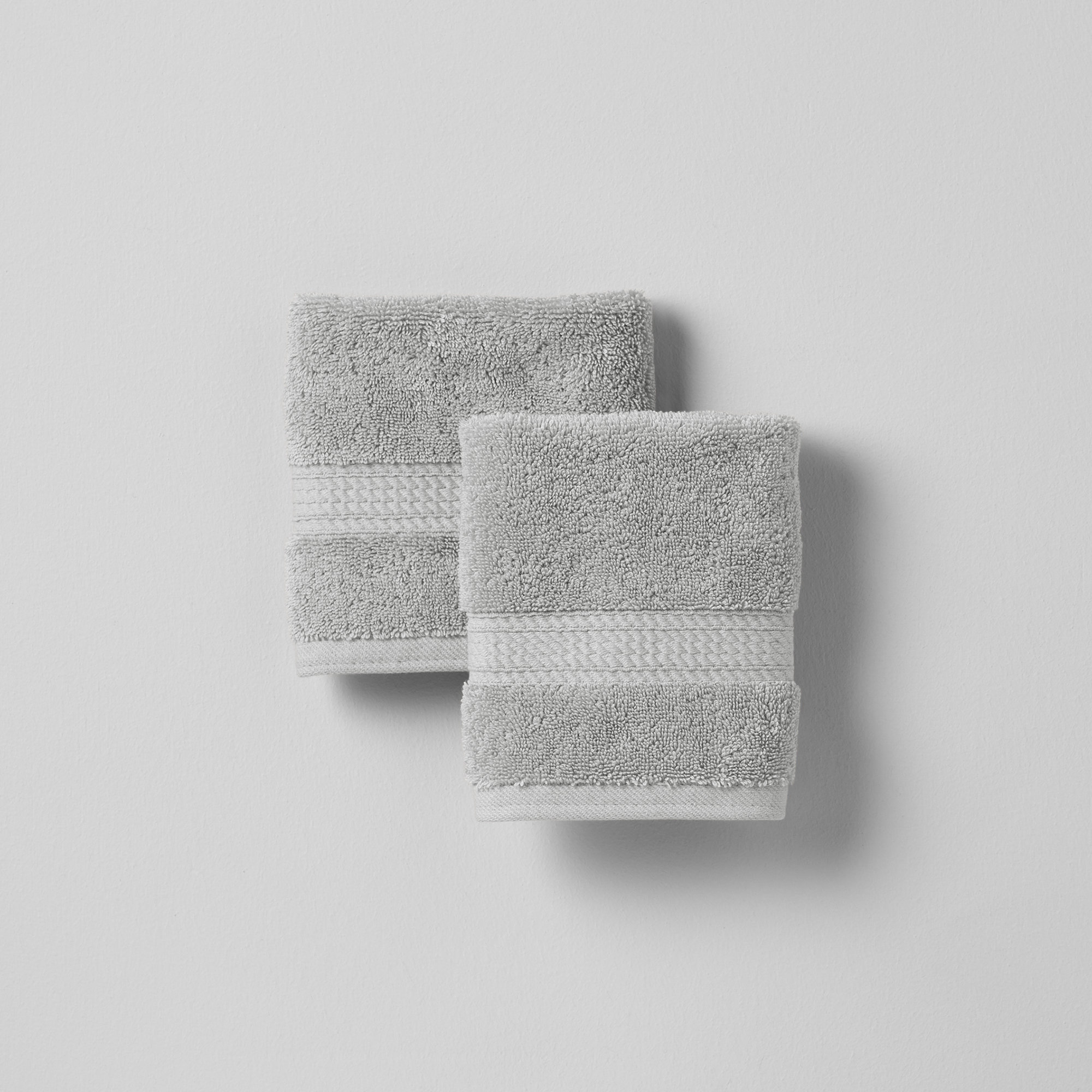 Payten Classic Certified Egyptian Cotton Washcloth, Soft Gray