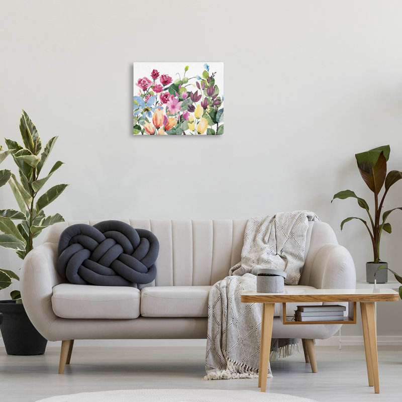 Art mural sur toile Floral Blooming Colors par Kim Allen, H 16 po x l 20 po