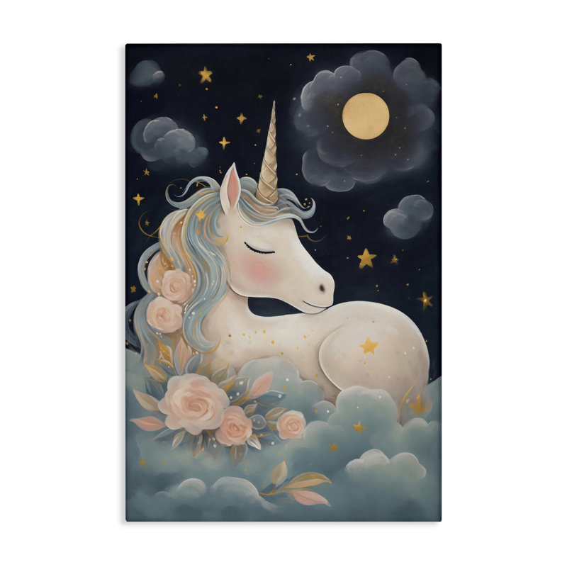 Unicorn Surrounded By Clouds Canvas, design by Creative Studio, 45" H x 30" W