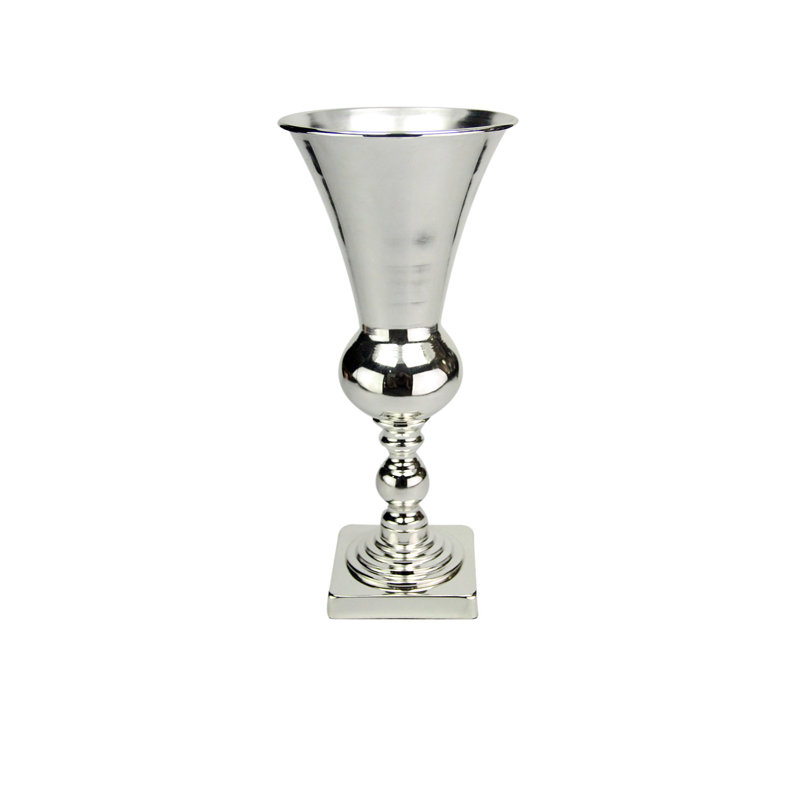 Worthley Metal Table Vase, 15" H x 6.7" W x 6.7" D
