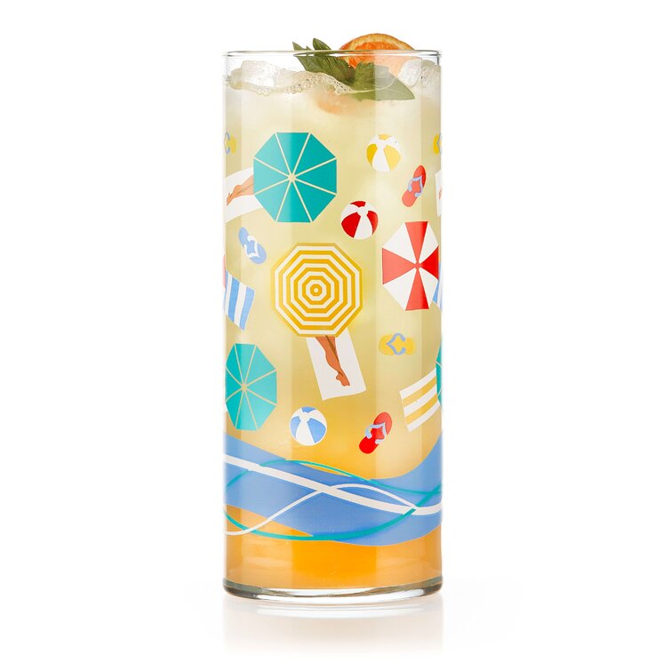 Summer Beach Trip Scenery for 16 oz Libbey Glass Can Wrap - Drizy Studio