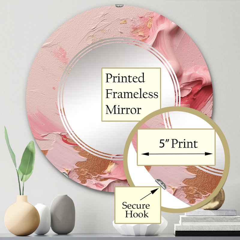 Miroir mural rond Geaux, 24 po x 24 po