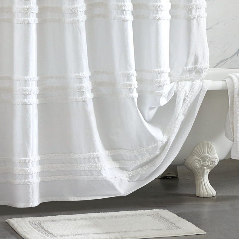 Rideau de douche en coton chenille