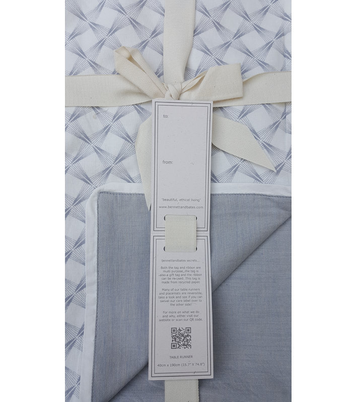 Thaksin Cotton Table Runner, Blue