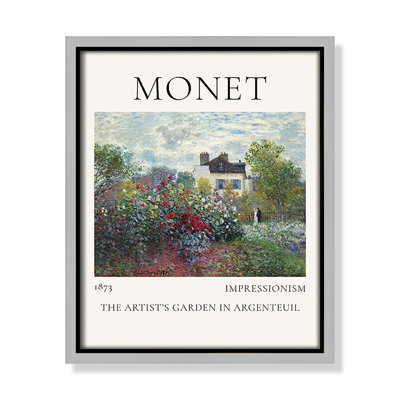 Artists Garden in Argenteuil Print by Claude Monet