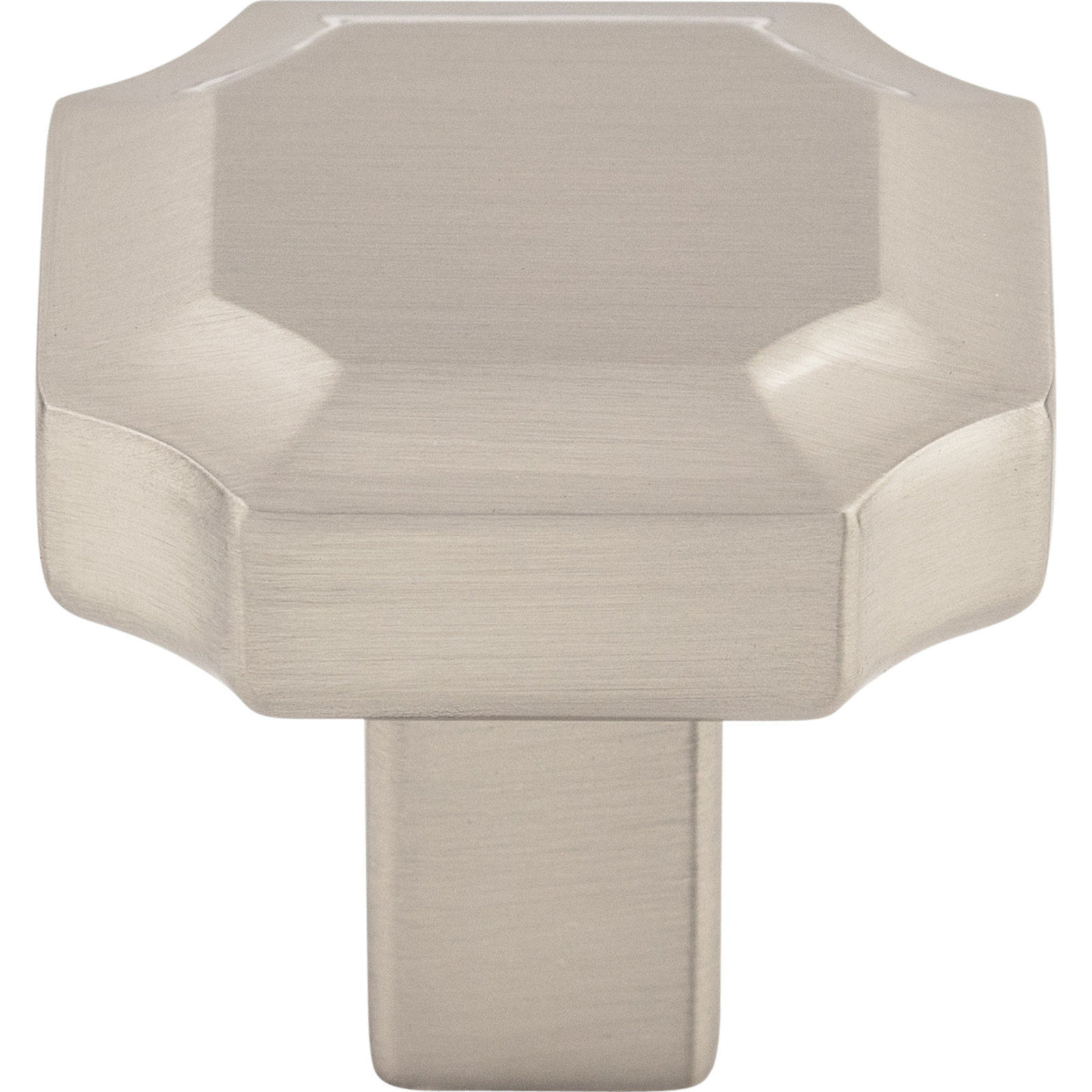 Davenport 1 1/4" Length Geometric Knob, Brushed Satin Nickel
