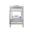 Lit superposé gris pour jumeaux - système de lattes inclus, 41,21 po Profondeur, capacité de 330 lb, amovible, bois sans rangement, 9 po du bas au plancher, 48 po du haut