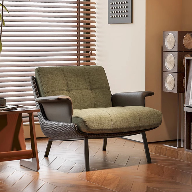 Fauteuil simple léger de luxe pour les loisirs., Vert