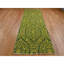 Tapis de couloir vert en laine noué à la main 4 pi 1 po x 11 pi 8 po 648CAF3CD53947EDAF5B6C2DB6F6D03E