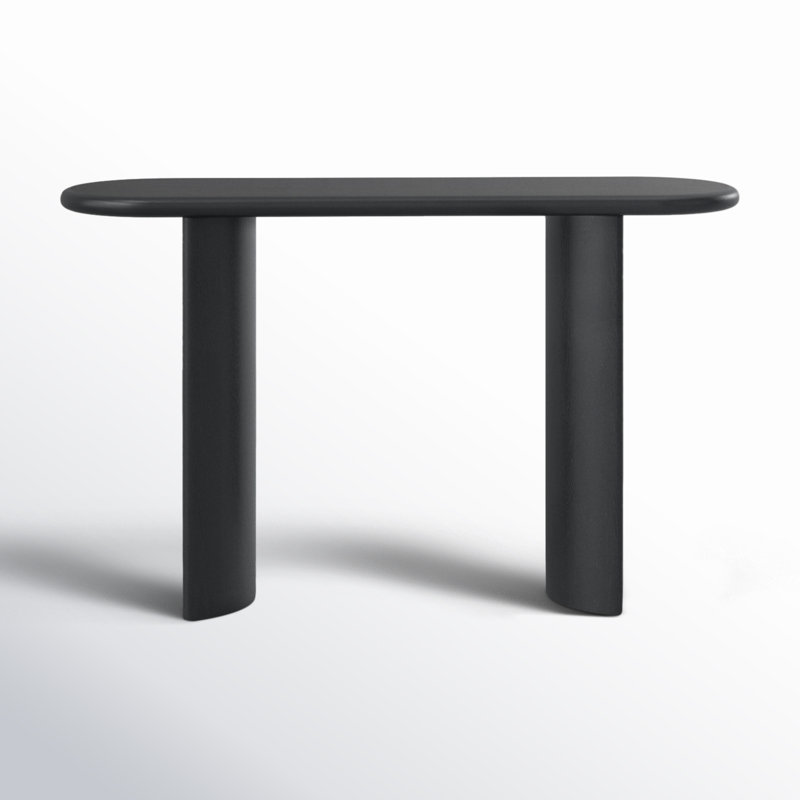 Paden 51'' W Solid Wood Console Table, Aged Black