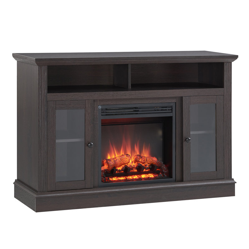 FLAMME Northam 2 in 1 TV Stand Fireplace Cabinet with Electric Fireplace Included, Freestanding 2kW Heater with Remote