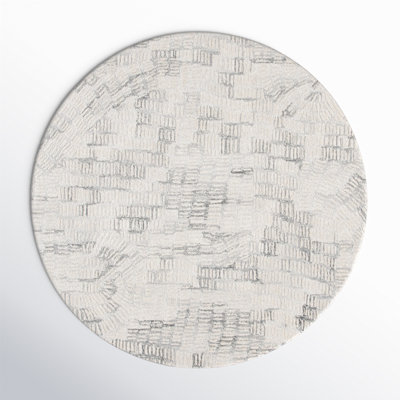 Audrina Abstract Hand Tufted Area Rug in Gray/Ivory