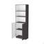 Bibliothèque 2 portes gris et blanc mat-2120894316