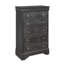 Commode gris métallique en crocodile Shaker