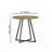 31.5-Inch Round Dining Table with Black Metal Legs (Seats 2-4)