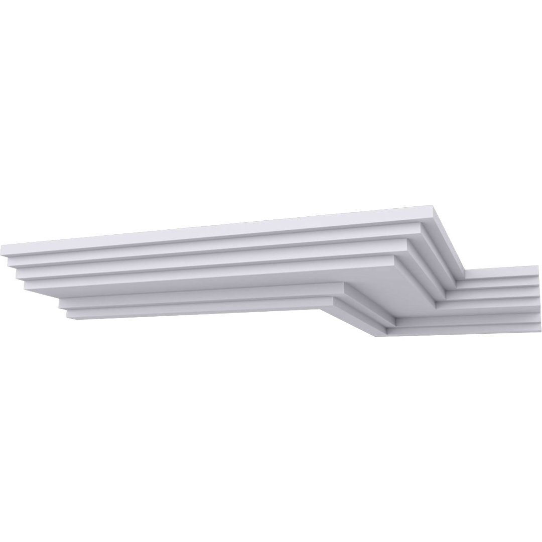 1 3/4"H x 4"P x 4 1/2"F x 94 1/2"L Adonis Traditional Smooth Crown Moulding Ekena Millwork